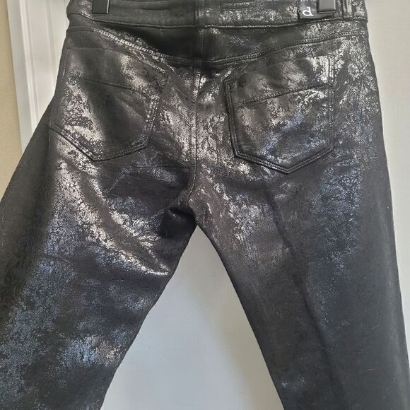 Denimocracy Black snakeskin print soft stretchy jeggings - Picture 7 of 10